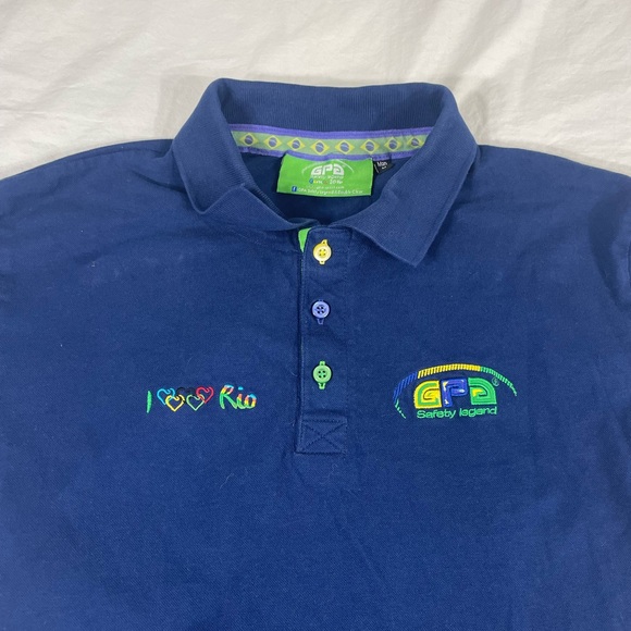 GPA Safety Legend Mens Blue Short Sleeve Polo Shirt Size M (Fit) - Picture 4 of 12